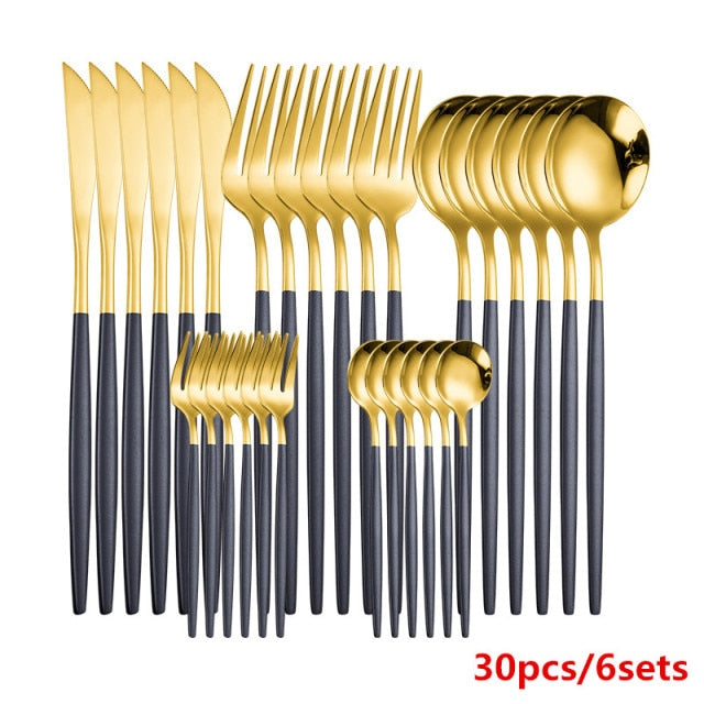 Gold Cutlery Set Stainless Steel