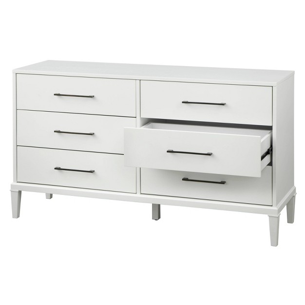 Sussex 6 Drawer Dresser White Lifestorey