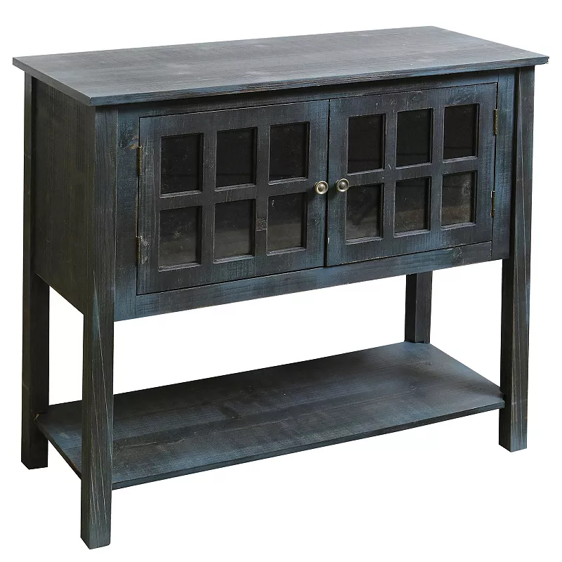 Two Door Rustic Wooden Console