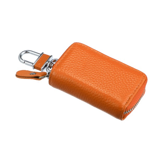 Unique Bargains Faux Leather Zipper Car Key Case