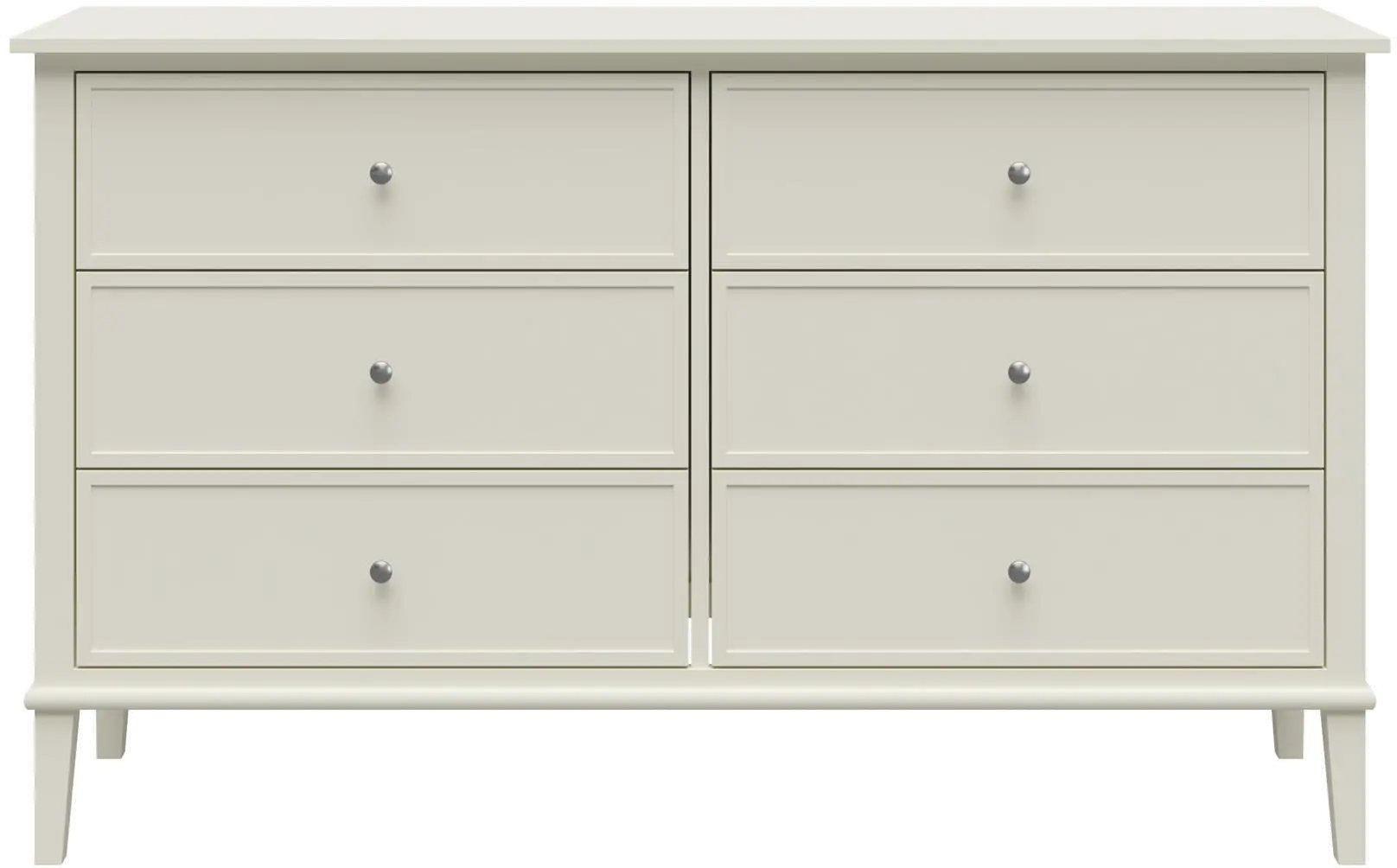 Franklin Transitional Soft White 6-Drawer Dresser