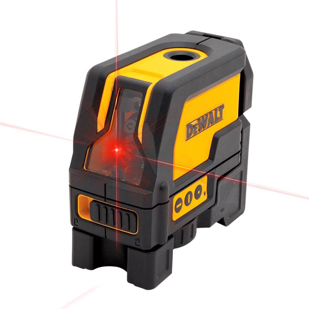 DW 165 ft. Red Self-Leveling Cross-Line and Plumb Spot Laser Level with (3) AAA Batteries  Case DW0822