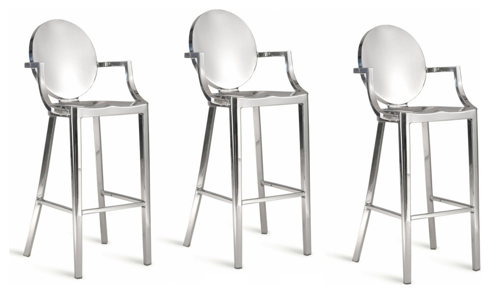 Kong Arm Stool 26 quot  Set of 3   Contemporary   Outdoor Bar Stools And Counter Stools   by AFB Decor  Houzz