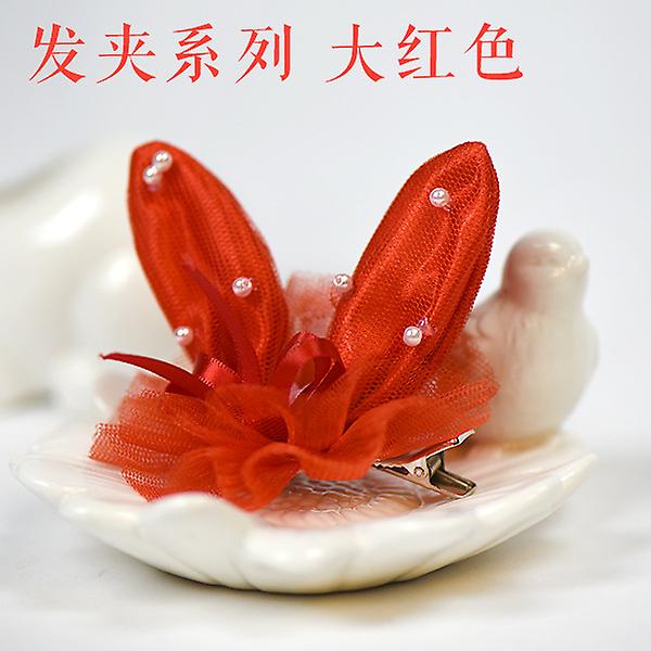 Children's Cute Pearl Rabbit Ears Hairpin Princess Baby Girls Tiara Clip Hoop Hair Clips For Children Acessorio De Cabelo T