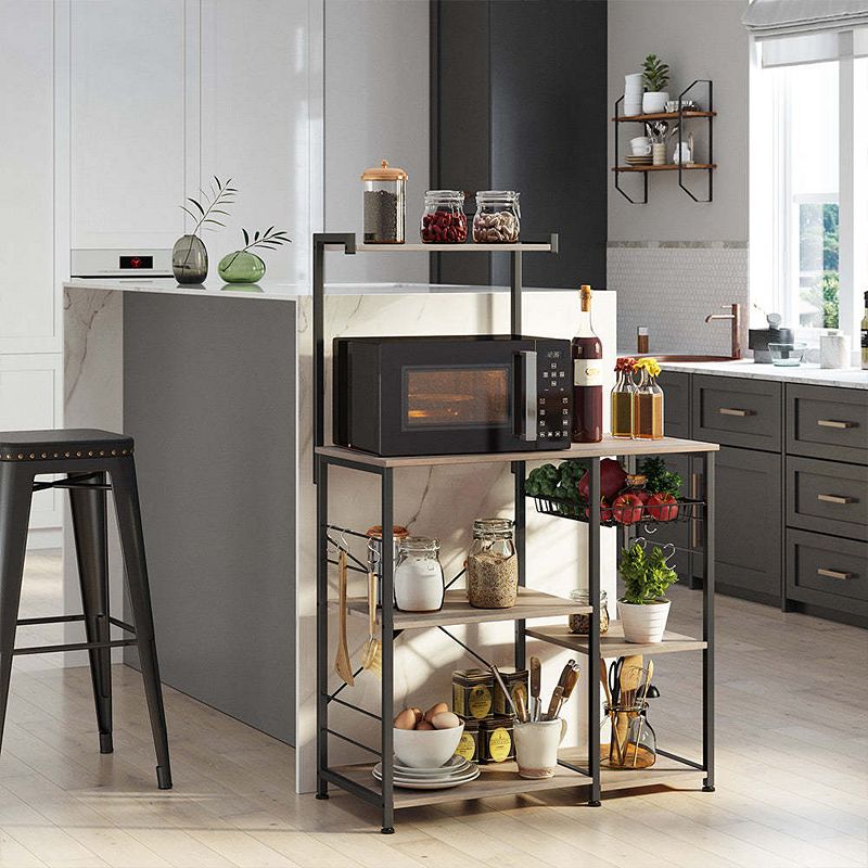 Kitchen Shelf with Wire Basket