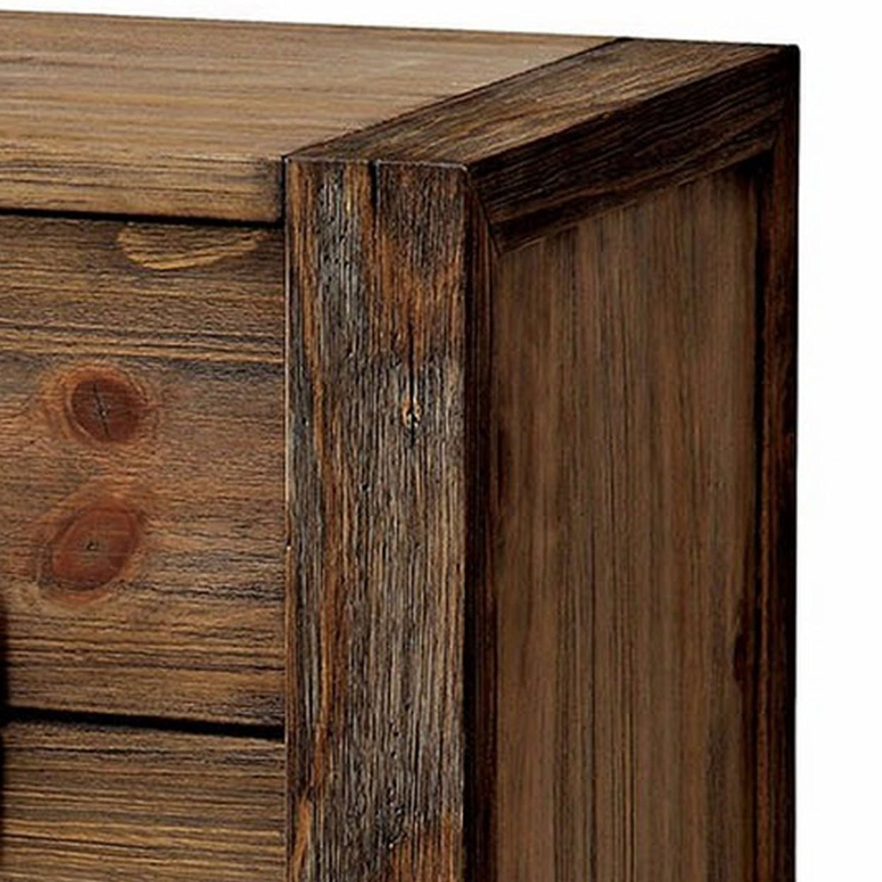 Janeiro Transitional Nightstand, Rustic Natural Tone- Saltoro Sherpi