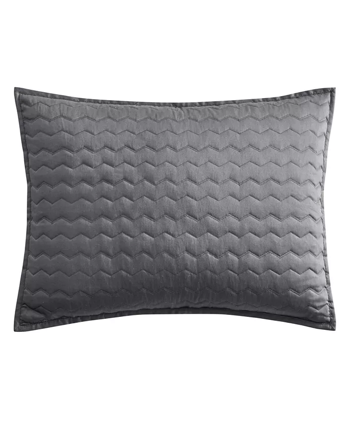 Vera Wang Herringbone Stitch Cotton 3 Piece Quilt Set， Queen