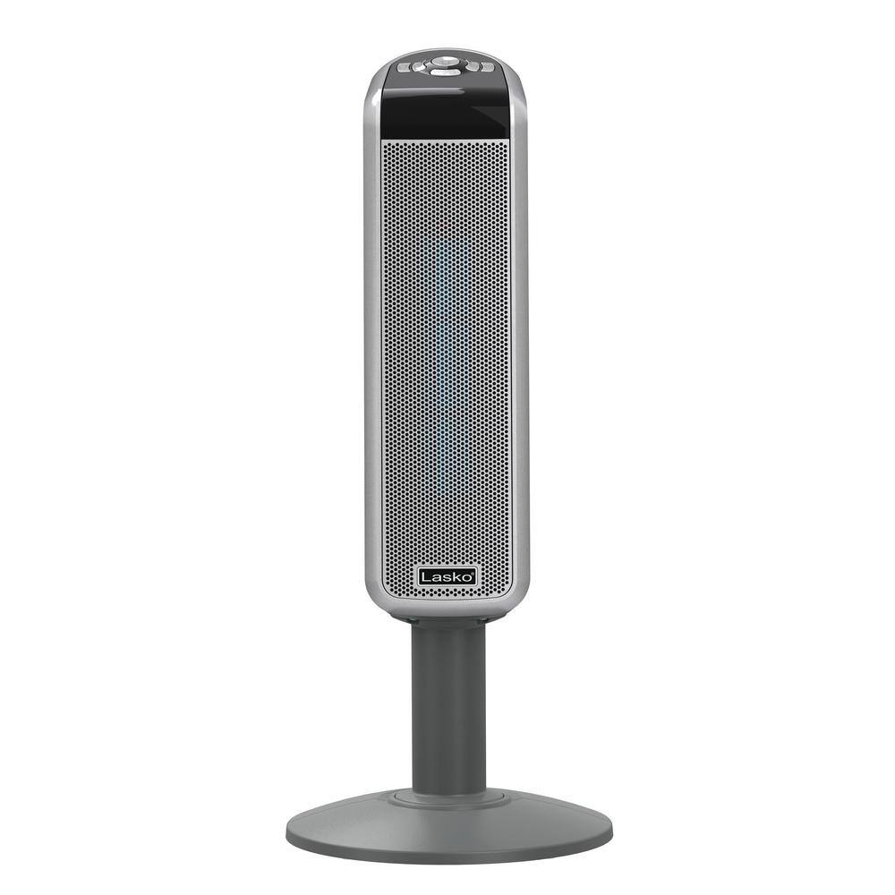 Lasko Pedestal Tower 29 in. 1500-Watt Electric Ceramic Oscillating Space Heater with Digital Display and Remote Control 5397