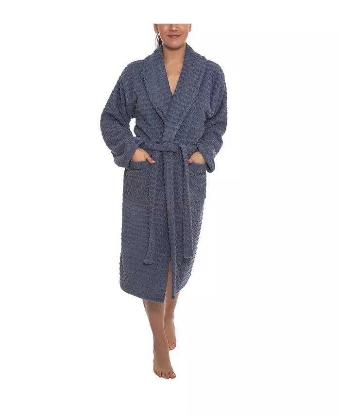 OZAN PREMIUM HOME Azure Unisex Collection Terry Cloth Bathrobe