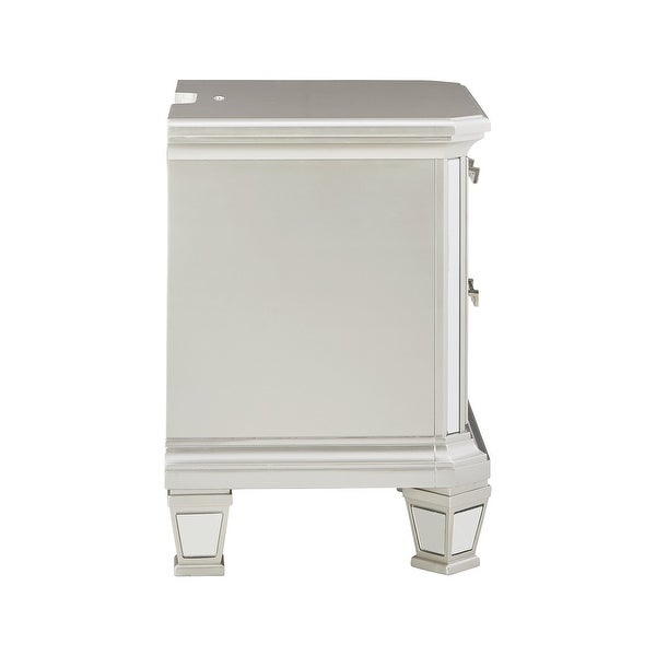 Ashley Furniture Lindenfield Silver 2 Drawer Night Stand - - 36339212