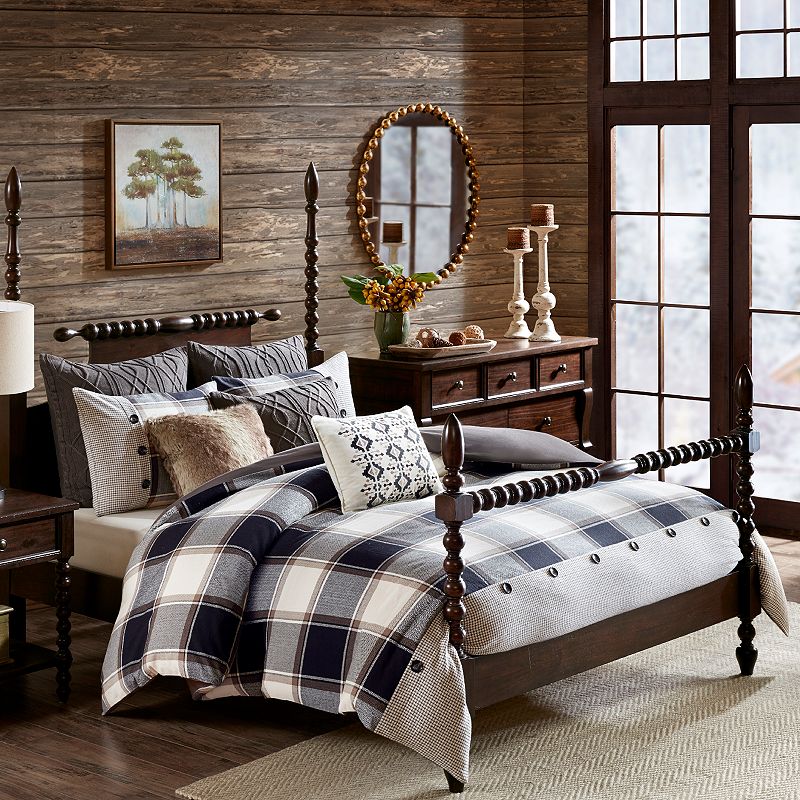 Madison Park Signature Urban Cabin Cotton Comforter Set with Shams and Throw Pillows