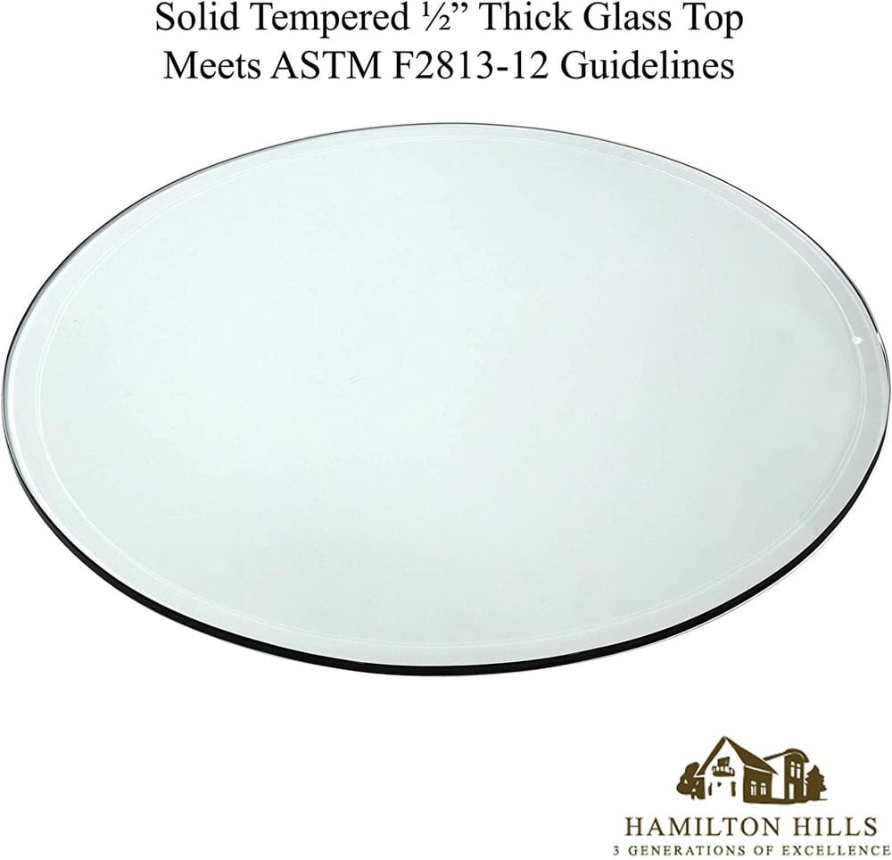 28 Inch Beveled Glass Table Top