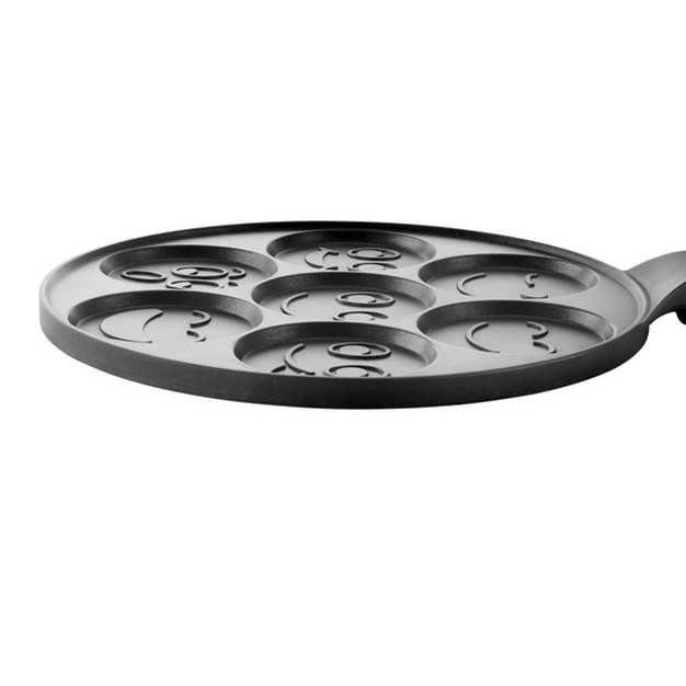 Megachef Happy Face Emoji 10 5 Inch Aluminum Nonstick Pancake Maker Pan With Cool Touch Handle