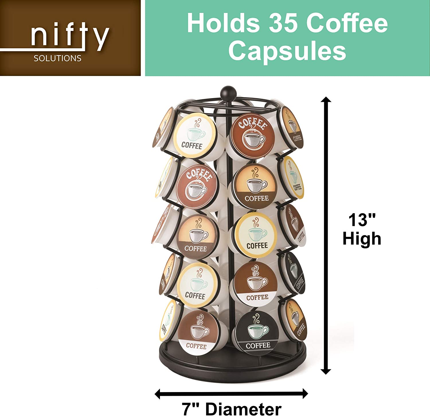 Nifty Solutions 35 Coffee Pod Carousel， 1 Count (Pack of 1)