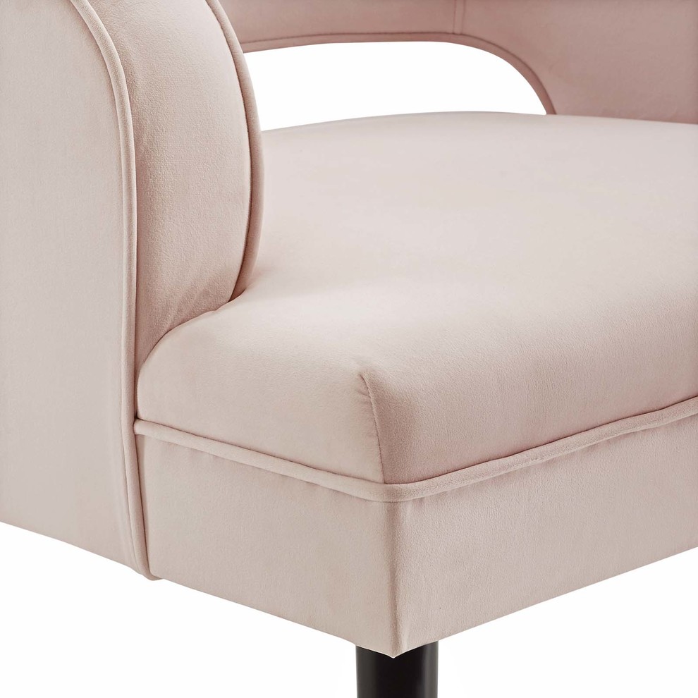 Traipse Button Tufted Open Back Performance Velvet Armchair   Midcentury   Armchairs And Accent Chairs   by Modway  Houzz