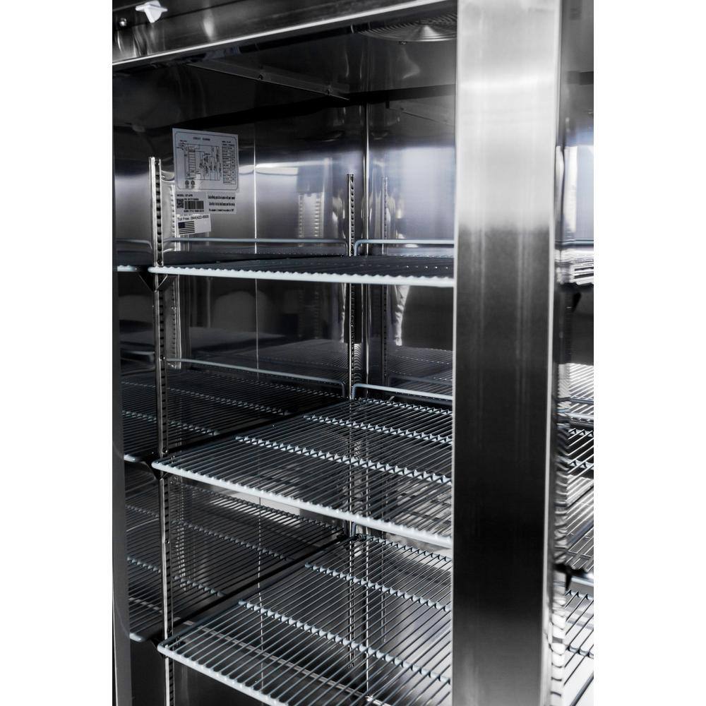 SABA 47.0 cu. ft. Two Door Commercial Reach In Upright Freezer in Stainless Steel S-47F