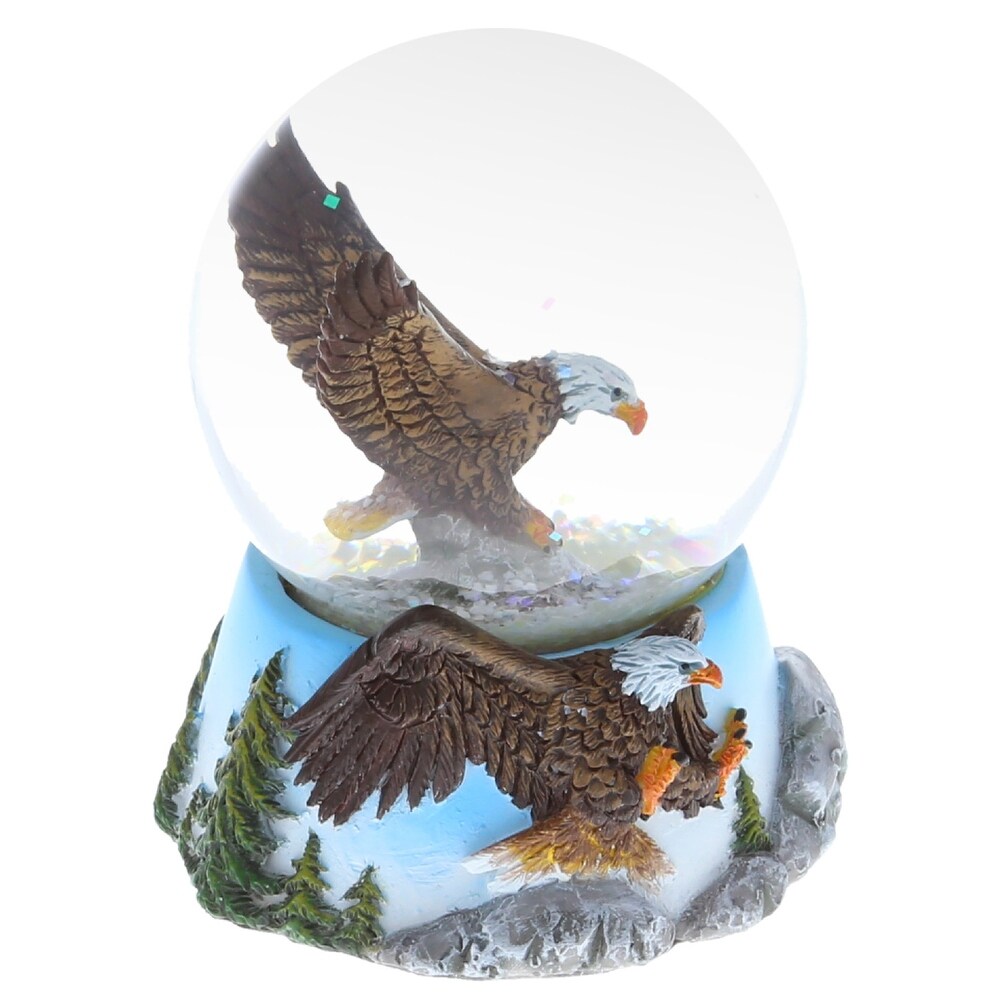 CoTa Global Eagle Snow Globe   Figurine with Sparkling Glitter   3Lx3W3.5H inches