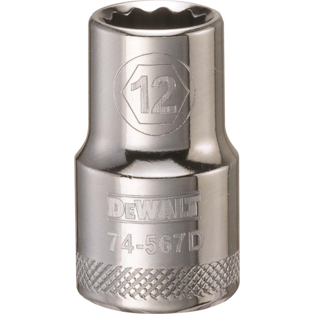 DEWALT Socket 12 Point 1/2 Drive 12 MM