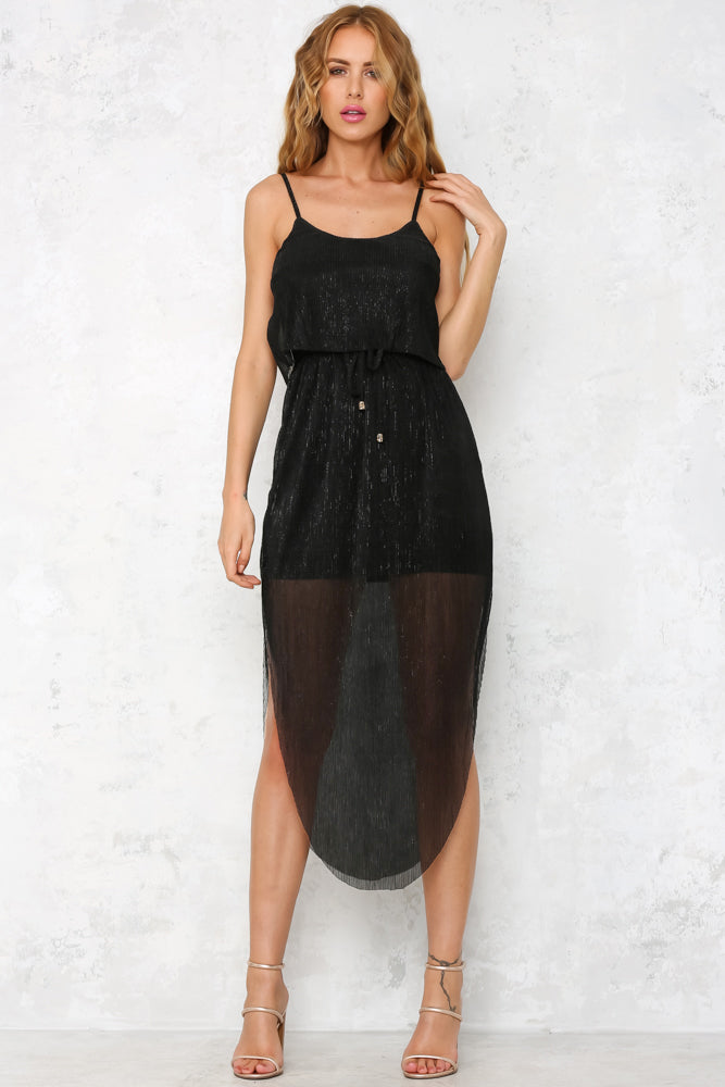 No Love Lost Midi Dress Black