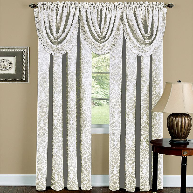 Sutton Damask Blackout Waterfall Window Valance - 36'' x 48''