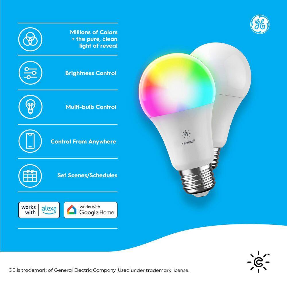 Cync Reveal 100-Watt EQ A21 Full Color Smart LED Light Bulb 2700 K (1-Pack) 93130457