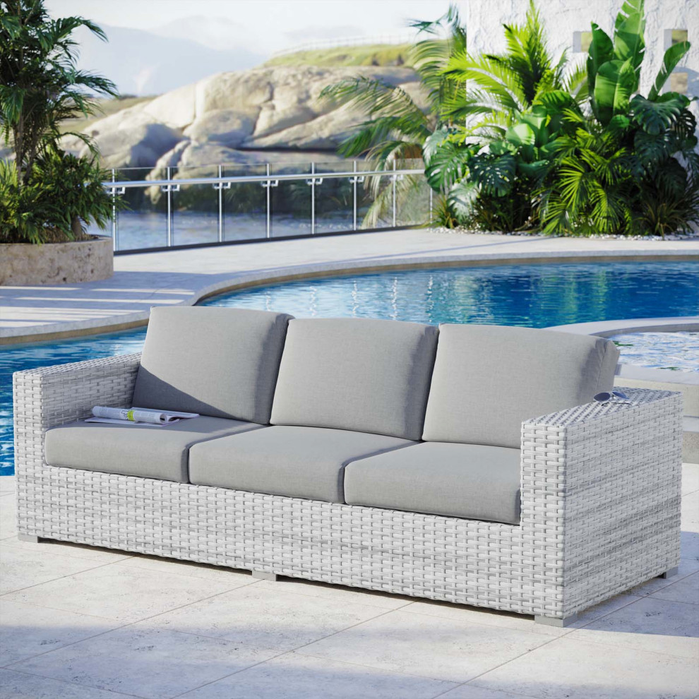 Convene Outdoor Patio Sofa   Tropical   Outdoor Sofas   by Modway  Houzz