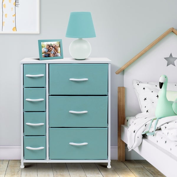 Dresser w/ 7 Drawers， Furniture Storage and Chest Tower for Bedroom - - 34478481