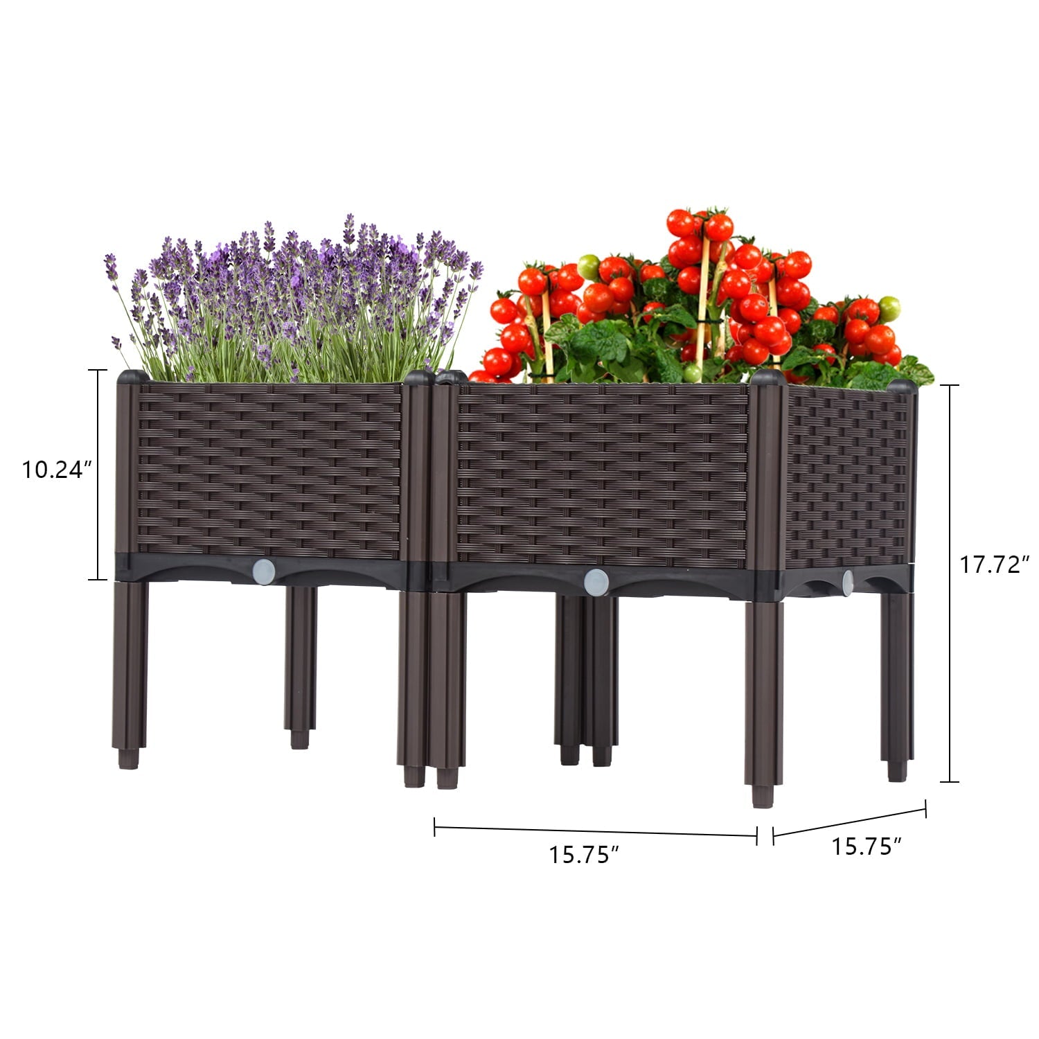 Kinbor Raised Garden Bed with Legs Elevated Planter Boxes for Outdoor Plants Flowers Vegetables Herbs