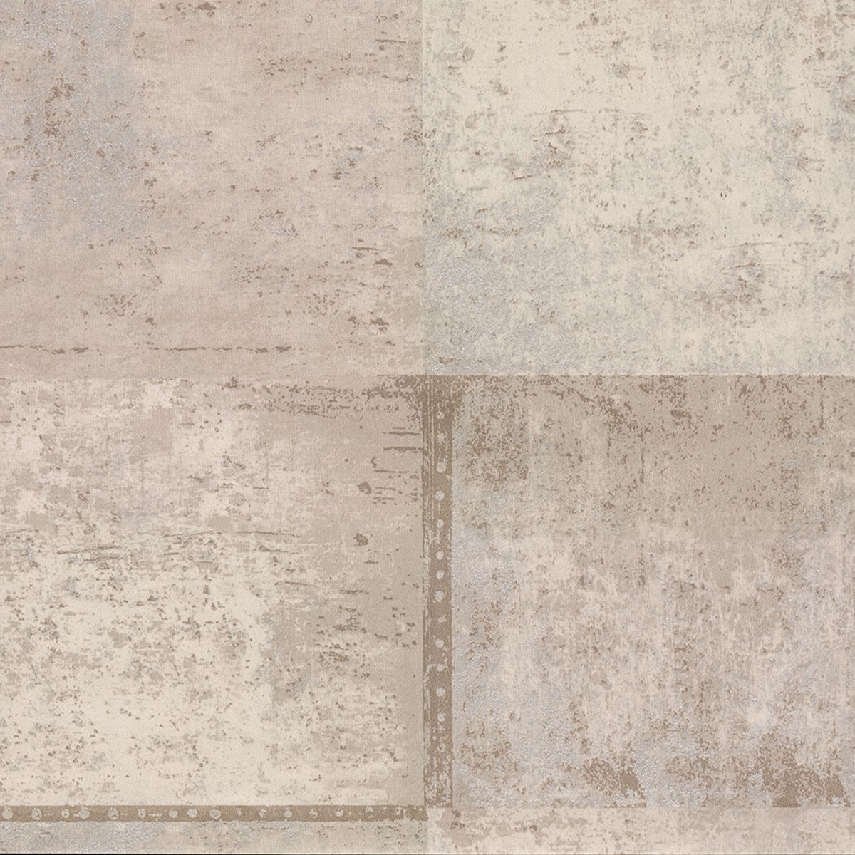 Vela Distressed Geometric Wallpaper in Taupe from the Polished Collection