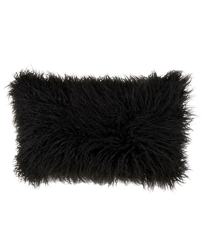 Saro Lifestyle Mongolian Faux Fur Decorative Pillow， 12