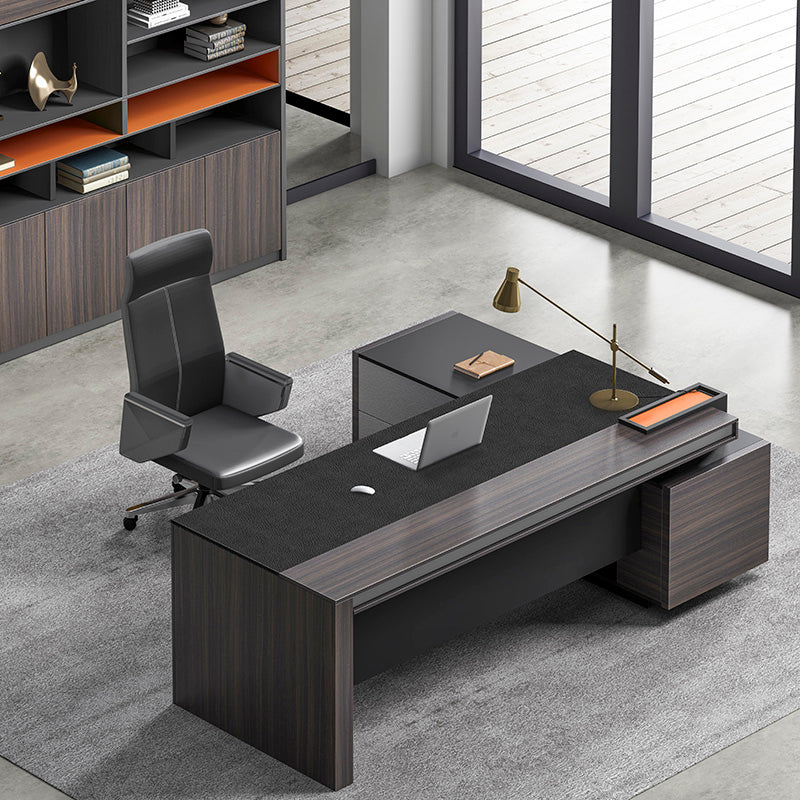 RADDIX Executive Desk with Left Return 1.8M - Dark Brown