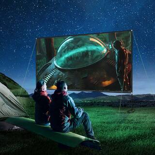 VEVOR 135 in. Movie Screen with Stand Portable Projector Screen 16:9 4K HD Easy Assembly Movie Screen for IndoorOutdoor Use DSTPMYC135DXK2VBGV0