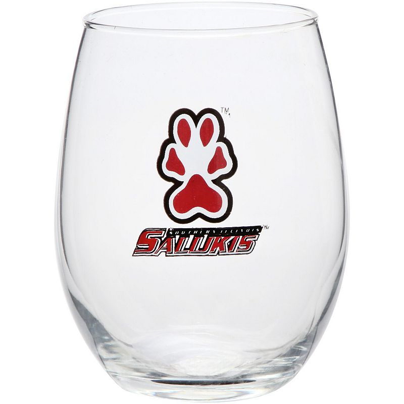 Southern Illinois Salukis 15oz. Stemless Wine Glass