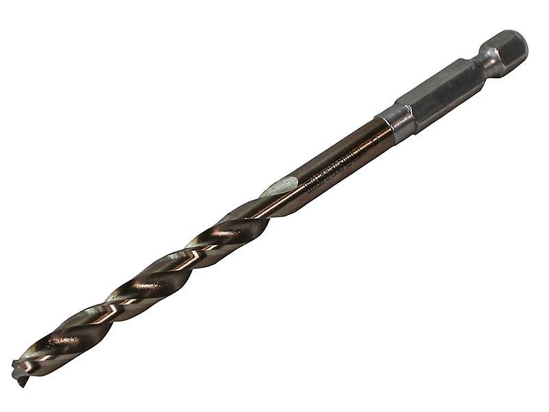 Faithfull HSSE M35 Cobalt Quick-Change Impact Drill Bit 6.0mm OL:109mm WL:57mm