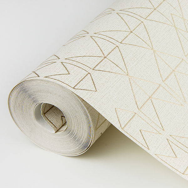 Paititi Gold Diamond Trellis Wallpaper from the Lustre Collection