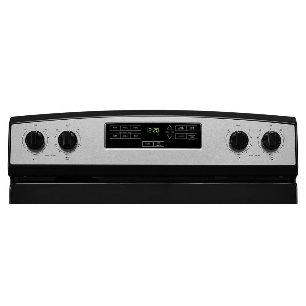 Amana 30 in. 4-Element Freestanding Electric Range in Stainless Steel AER6603SMS