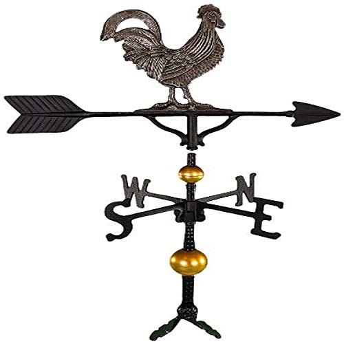 Deluxe Swedish Iron Rooster Weathervane - 32 in.