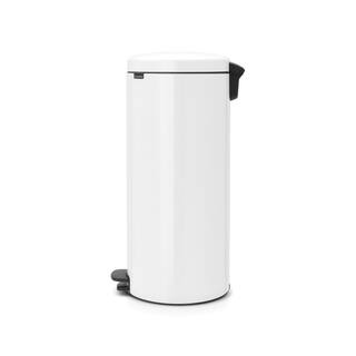 Brabantia NewIcon 8 Gallon (30L) White Step On Trash Can 111785