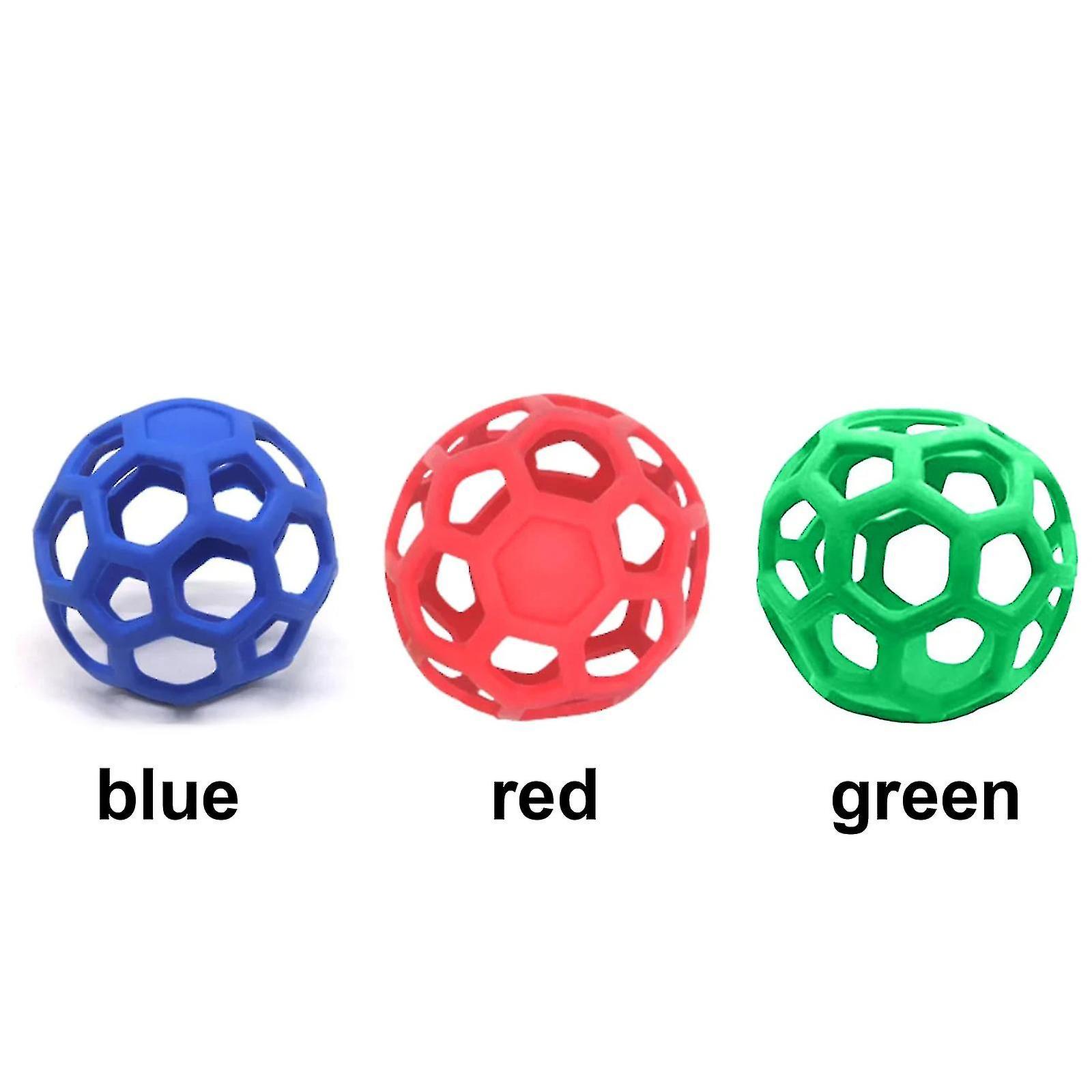 Dog Toy Hollow Ball Tpr Plastic Bite Resistant Elastic Rubber Ball Christmas Bell Pet Toy Ball