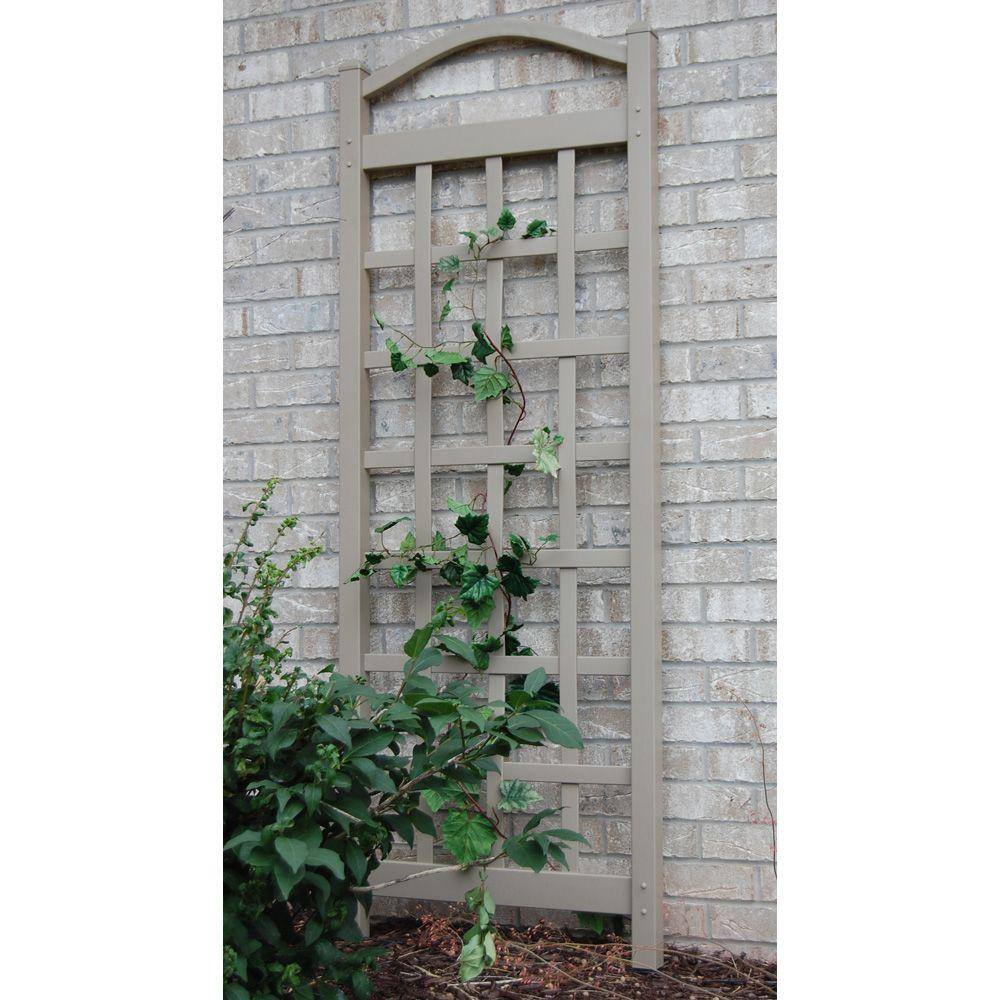 Dura-Trel 76 in. x 28 in. Mocha Vinyl PVC Cambridge Trellis 11172M