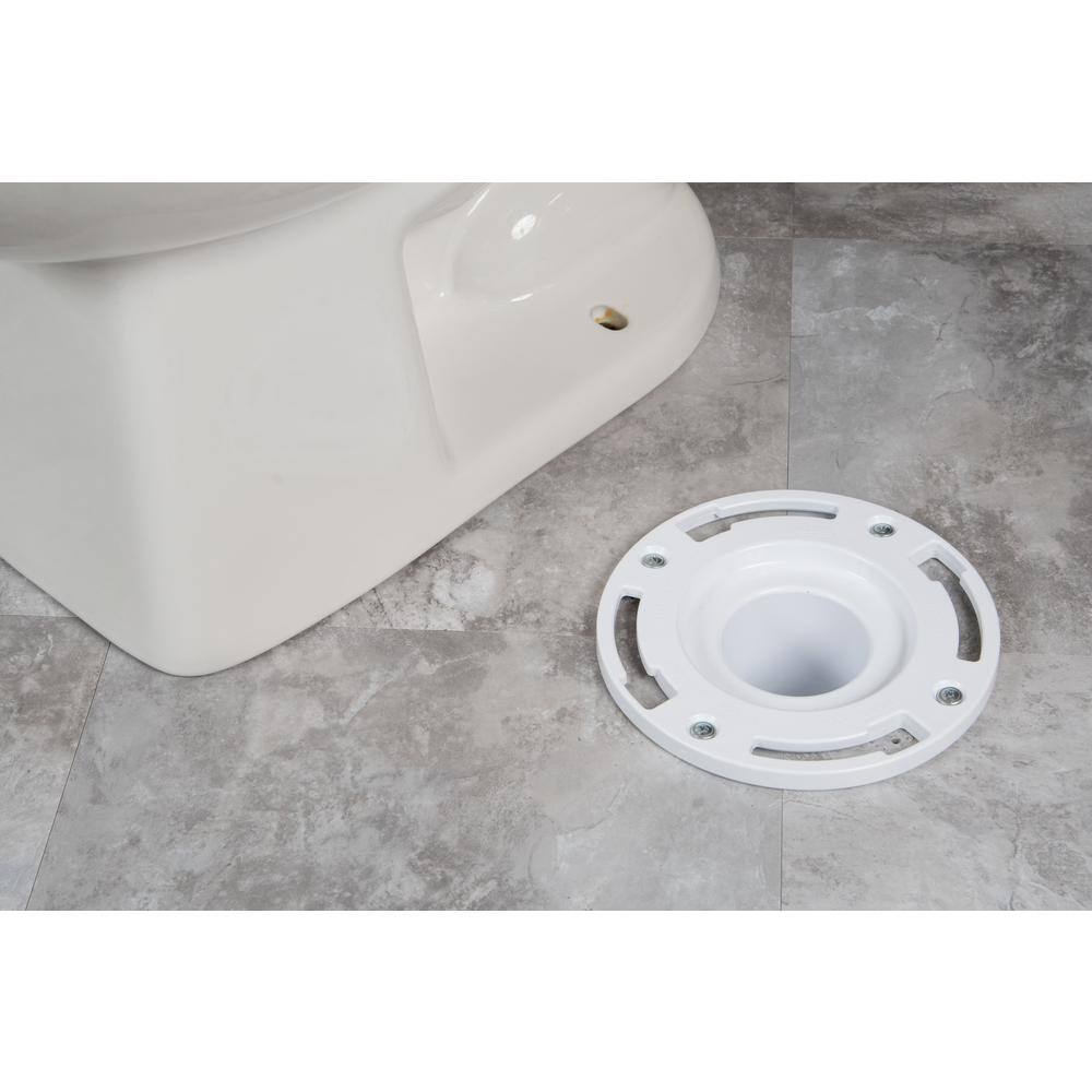 Oatey 3 in. PVC Twist-N-Set Open Toilet Flange 436542