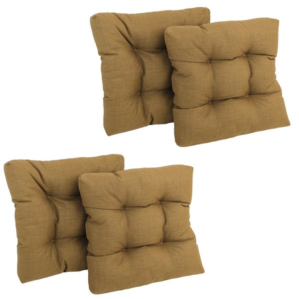 19-inch Square Tufted Indoor/Outdoor Chair Cushions (Set of 4) - 19