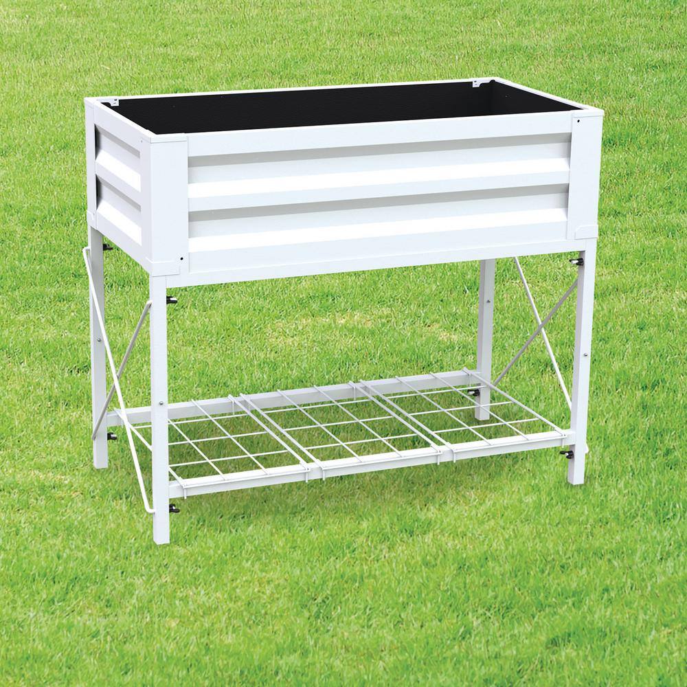 Vigoro Stand Up Steel Raised Garden Planter with Liner 82230HD