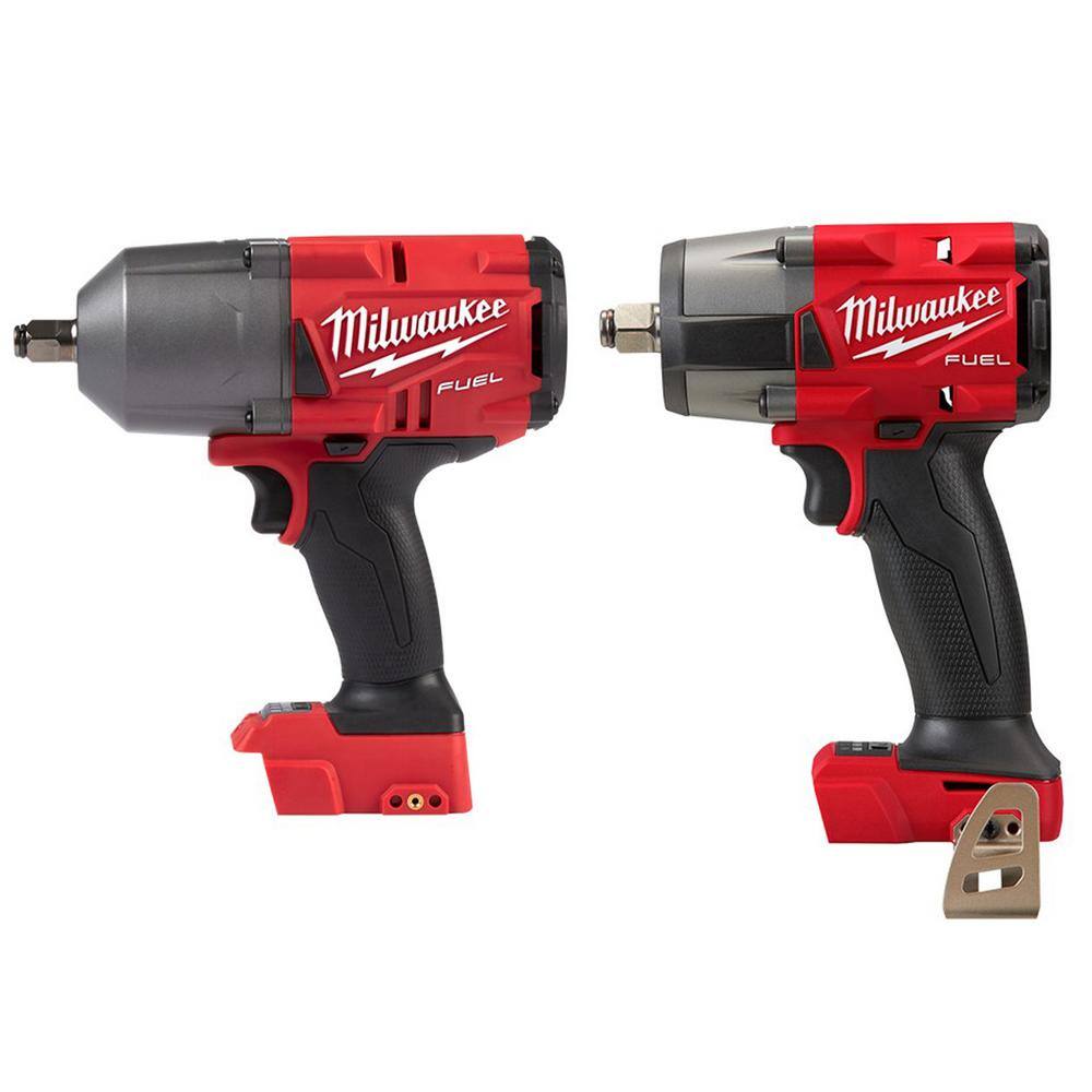 MW M18 FUEL 18V Lithium-Ion Brushless Cordless 12 in. Impact Wrench with Mid Torque Impact Wrench (2-Tool) 2767-20-2962-20