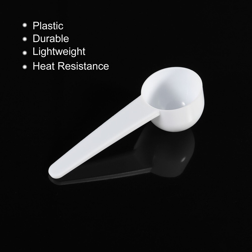 Micro Spoons 10 Gram Measuring Scoop Round Bottom Mini Spoon 30Pcs   White