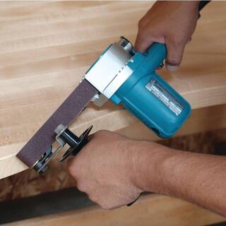 Makita 5 Amp Corded 1-18 in. x 21 in. Belt Sander with Bonus 1-18 in. x 21 in. 80-Grit Abrasive Belt 10-Pack 9031-742303-3