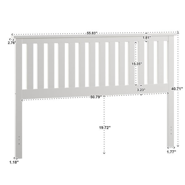 Hammersley Mission Slatted White Wood Headboard by iNSPIRE Q Classic - - 12546900