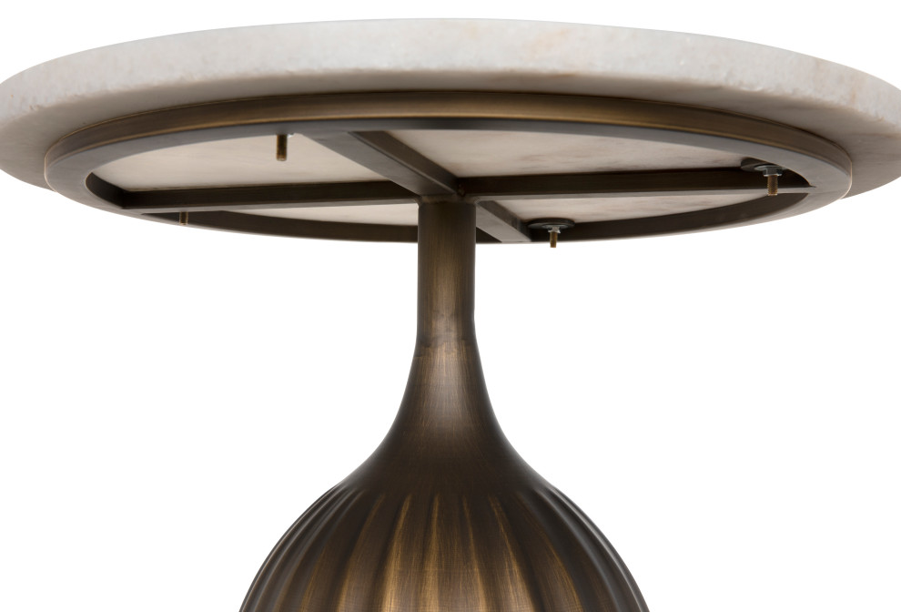 Noir Samuel Side Table With Aged Brass Finish GTAB984AB   Contemporary   Side Tables And End Tables   by Noir  Houzz