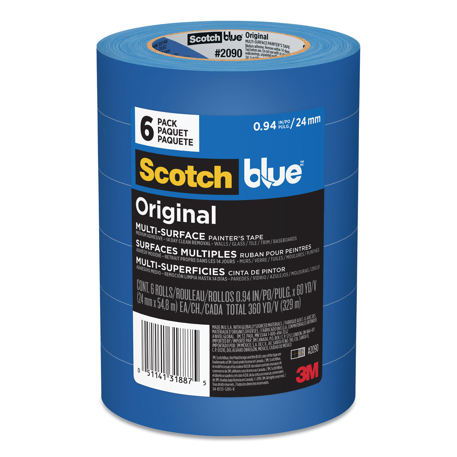 Original Multi-Surface Painter's Tape by ScotchBlueandtrade; MMM209024EVP