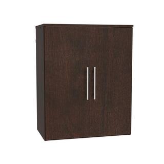 ClosetMaid Style+ 14.59 in. D x 25.12 in. W x 31.28 in. H Chocolate Laundry Room Floating Cabinet Kit with Modern Doors 10000-02194